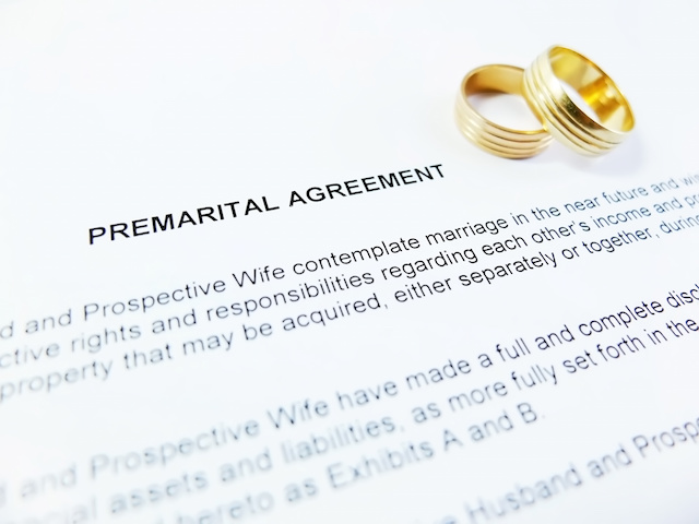 Premarital Agreement With Wedding Rings